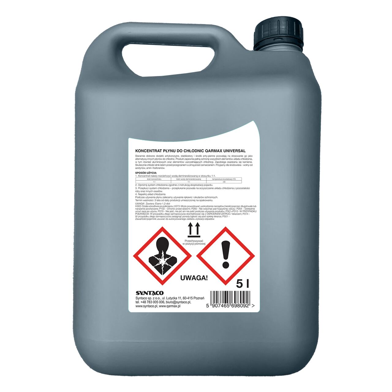 QARMAX KONCENTRAT PŁYNU DO CHŁODNIC UNIVERSAL niebieski 5L 1