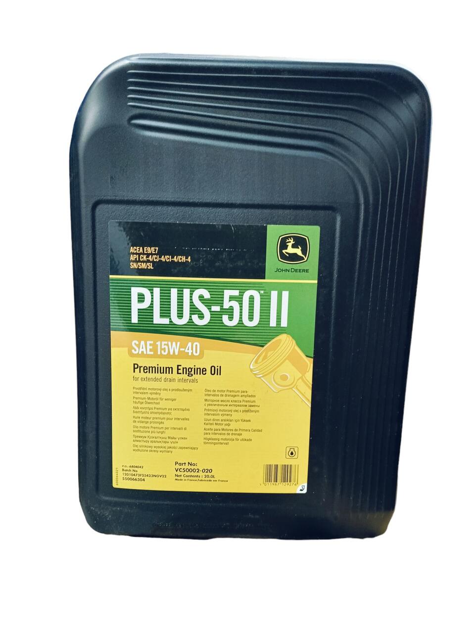 JOHN DEERE PLUS II 15W-40 20L OEM VC50002X020