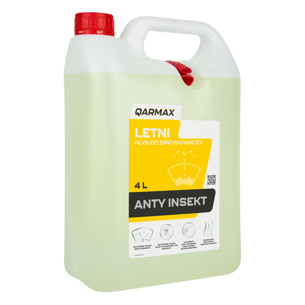 QARMAX PŁYN DO SPRYSKIWACZY LETNI NA OWADY ANTY INSEKT 4L z lejkiem 1
