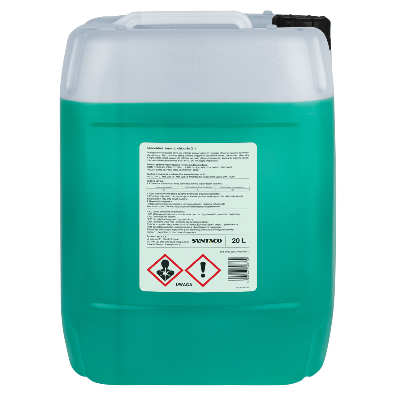 QARMAX KONCENTRAT PŁYNU DO CHŁODNIC G11 20L 1