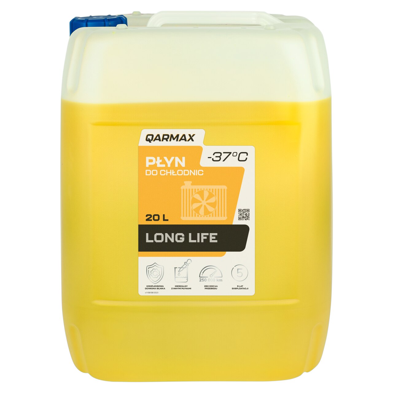 QARMAX PŁYN DO CHŁODNIC LONG LIFE Żółty 20L