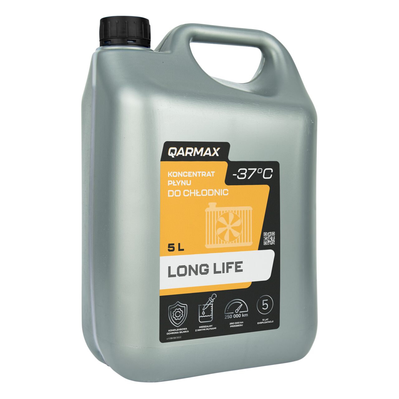 QARMAX KONCENTRAT LONG LIFE PŁYNU DO CHŁODNIC Żółty 5L 2