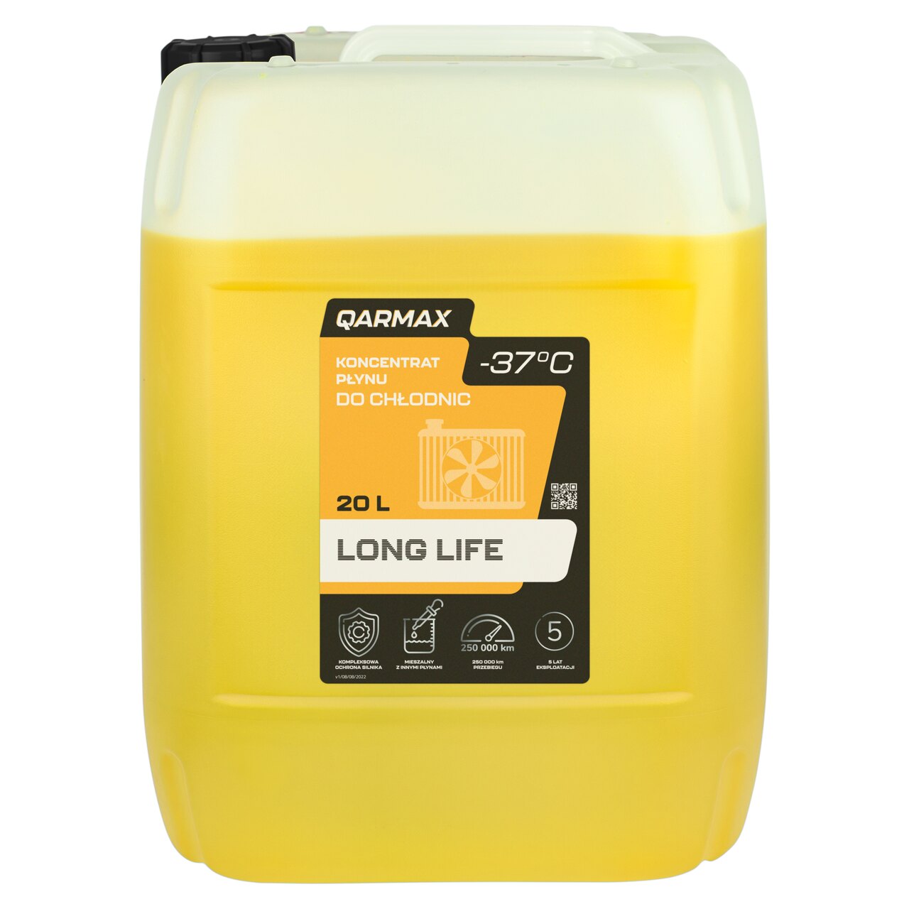 QARMAX KONCENTRAT LONG LIFE PŁYNU DO CHŁODNIC Żółty 20L