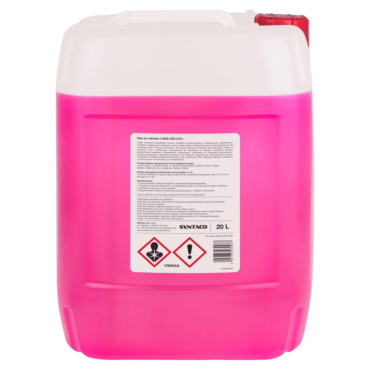QARMAX PŁYN DO CHŁODNIC G12+ RÓŻOWY 20L 1