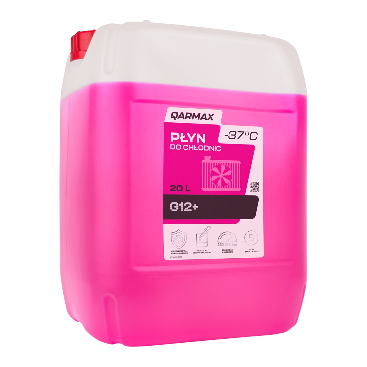 QARMAX PŁYN DO CHŁODNIC G12+ RÓŻOWY 20L 2