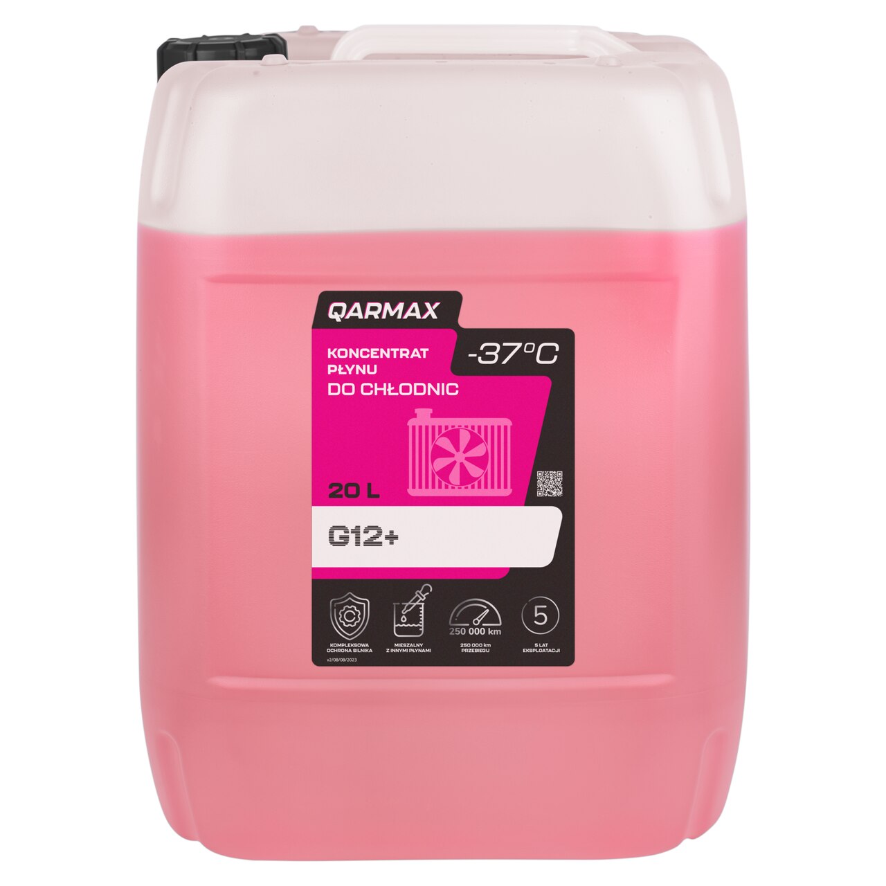 QARMAX KONCENTRAT PŁYNU DO CHŁODNIC G12+ czerwony 20L