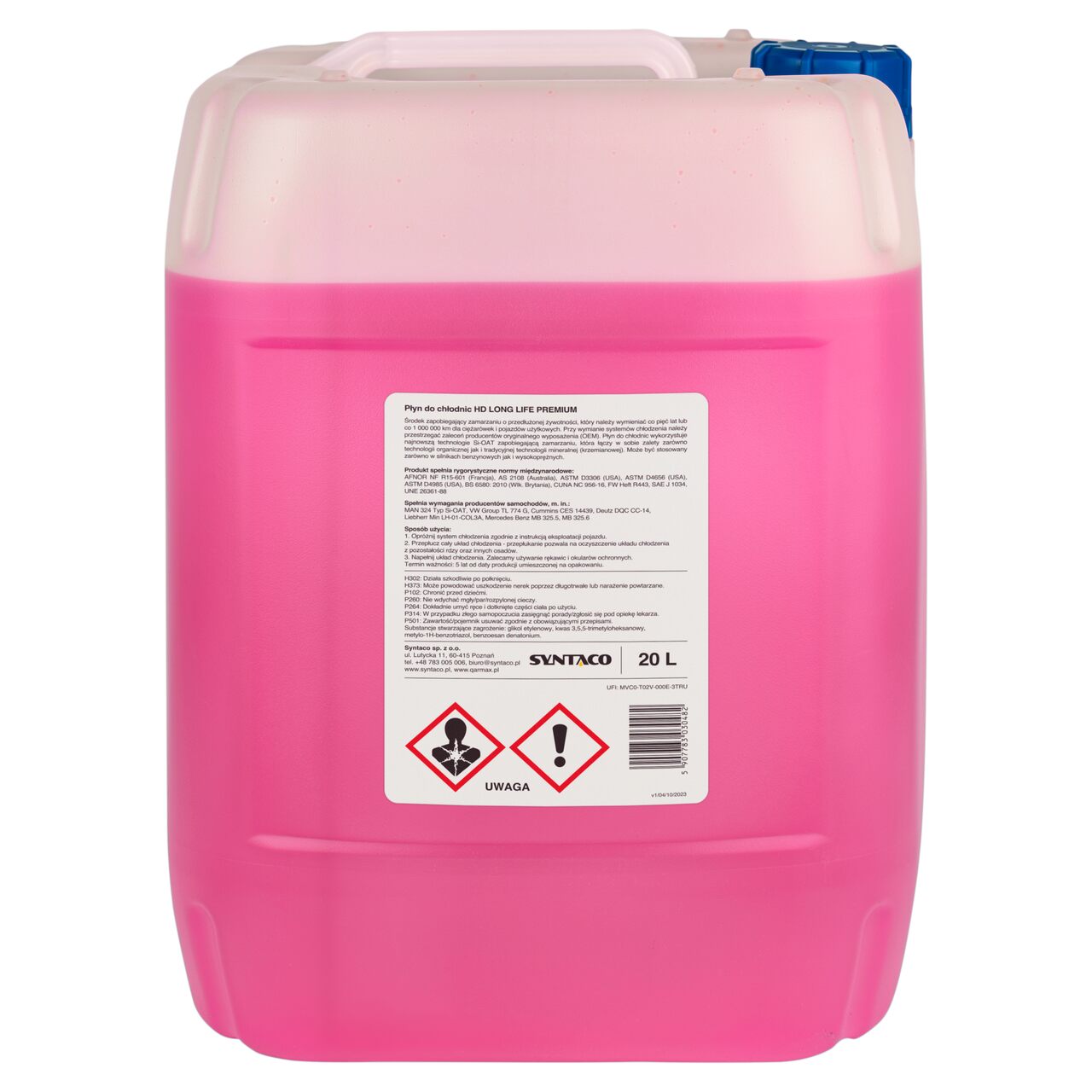 QARMAX HD PREMIUM LONG LIFE KONCENTRAT DO CHŁODNIC czerwony 20L 2