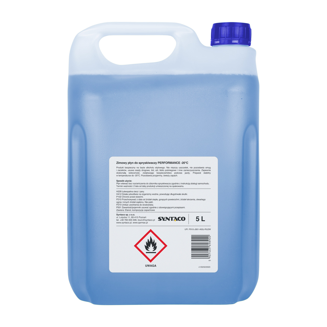 QARMAX PERFORMANCE PŁYN DO SPRYSKIWACZY ZIMOWY ETANOL -20 5L 2