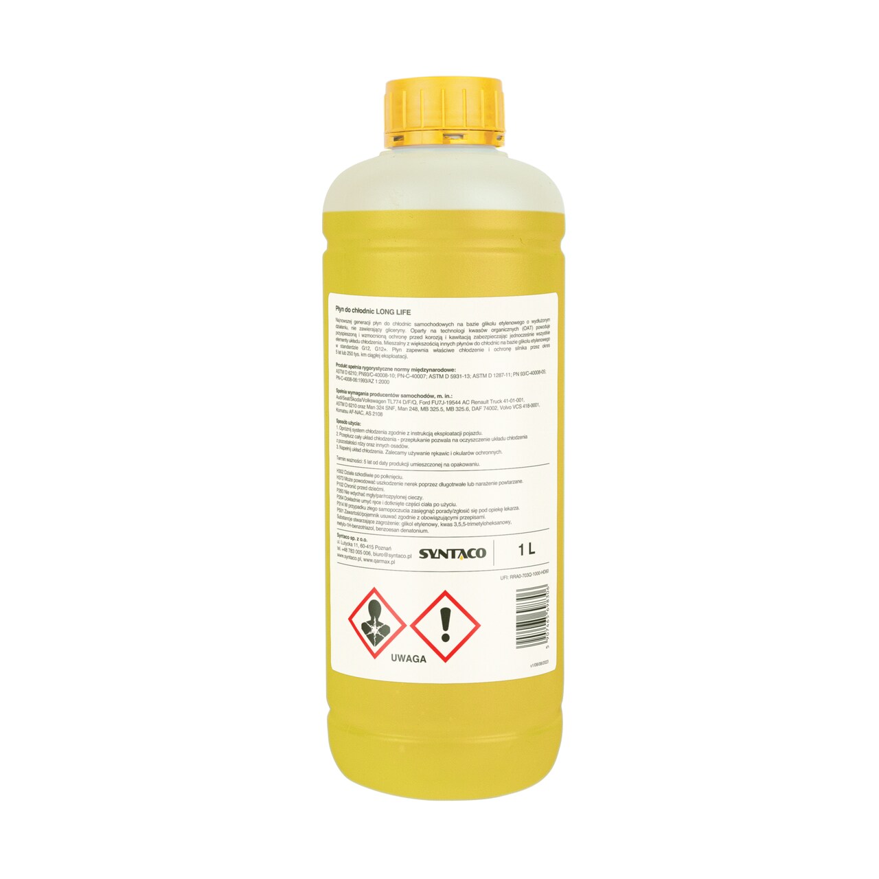 QARMAX PŁYN DO CHŁODNIC LONG LIFE Żółty 1L 3