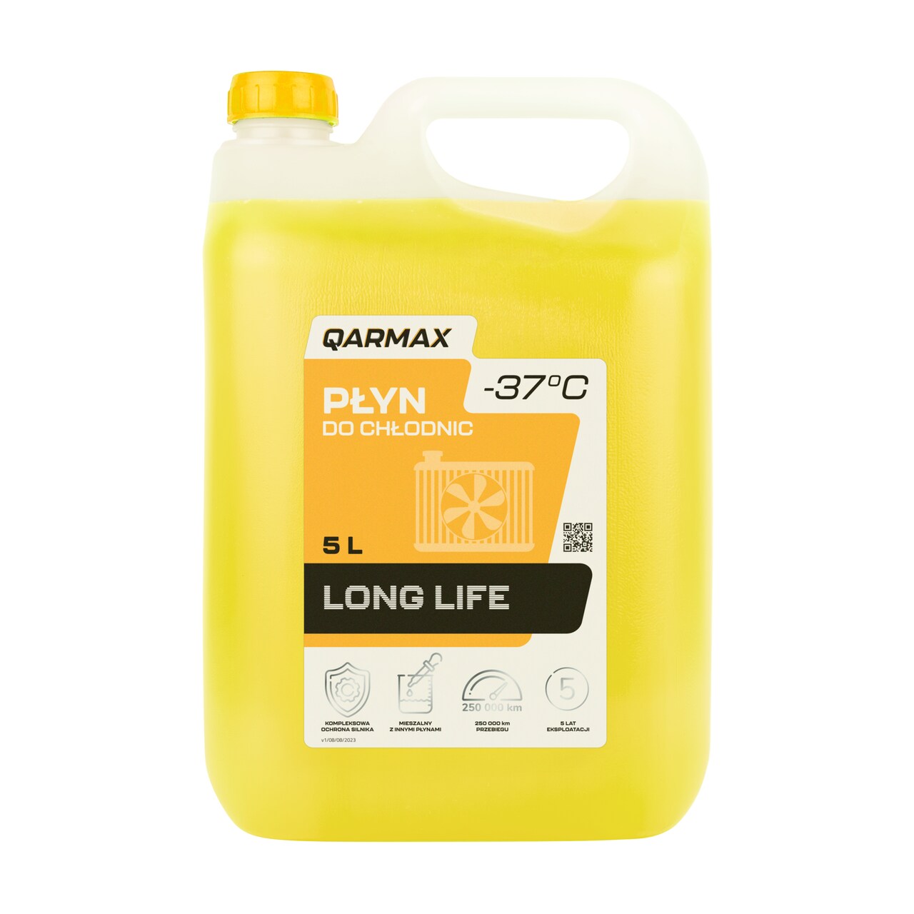 QARMAX PŁYN DO CHŁODNIC LONG LIFE Żółty 5L