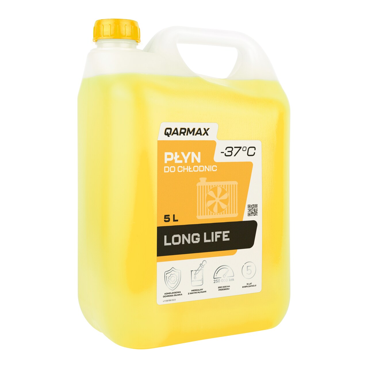 QARMAX PŁYN DO CHŁODNIC LONG LIFE Żółty 5L 5