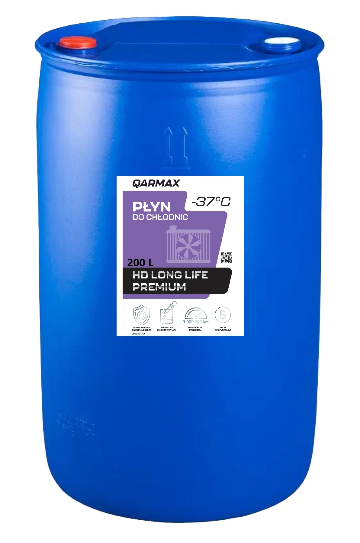 QARMAX HD PREMIUM LONG LIFE PŁYN DO CHŁODNIC czerwony 200L