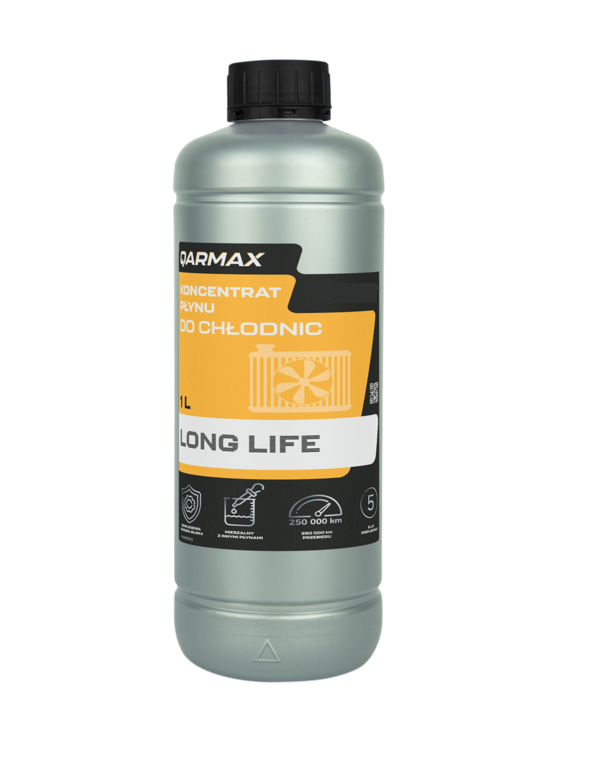 QARMAX KONCENTRAT LONG LIFE PŁYNU DO CHŁODNIC Żółty 1L