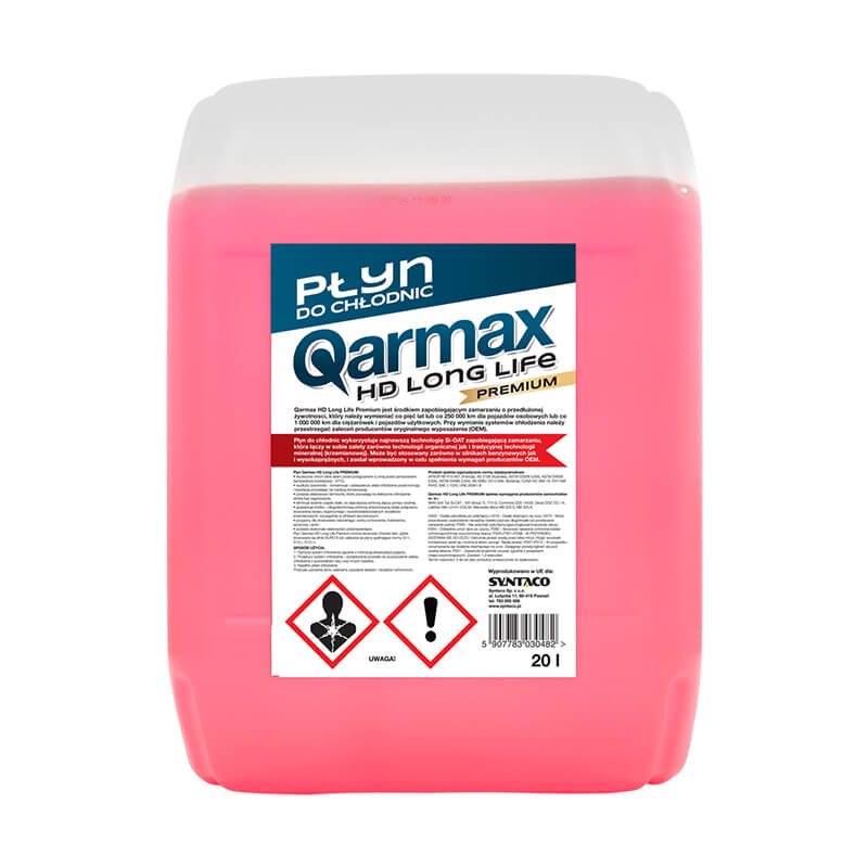 QARMAX HD PREMIUM LONG LIFE PŁYN DO CHŁODNIC czerwony 20L 3