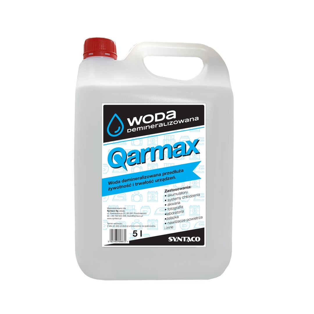 QARMAX WODA DEMINERALIZOWANA 5L