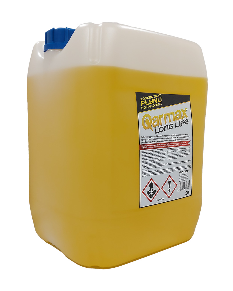QARMAX KONCENTRAT LONG LIFE PŁYNU DO CHŁODNIC Żółty 20L 3